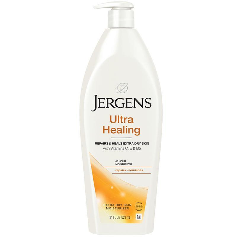 Jergens 超级修复保湿身体乳 621ml 白色瓶身正面展示