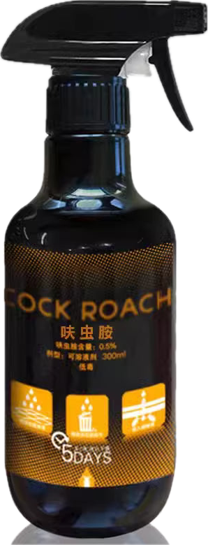 康盾蟑螂喷雾瓶身正面展示，细长瓶身设计便于深入缝隙喷洒。