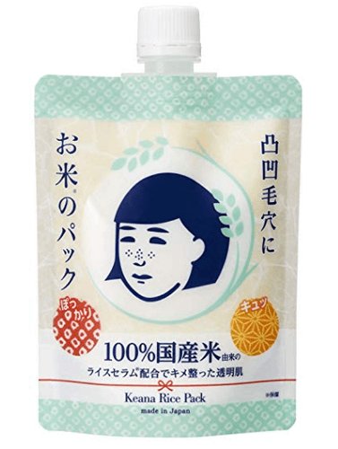石泽研究所粉色毛孔抚子高保湿涂抹面膜 170g 袋装正面包装图