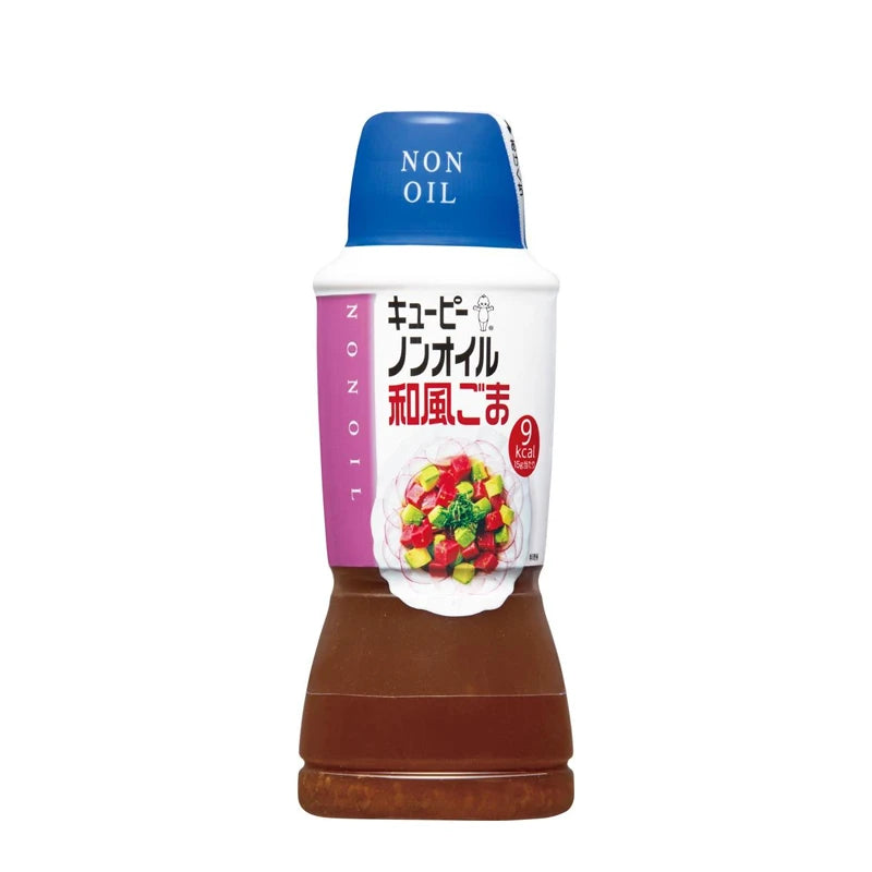 丘比和风零脂芝麻沙拉汁 380ml 瓶身正面图，展示日式调味酱包装