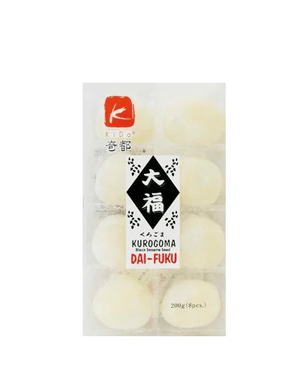 奇都日式大福黑芝麻味独立包装，传统醇香馅料搭配 Q 弹外皮