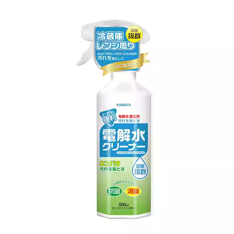 KINBATA 碱性电解水家电清洁剂瓶身正面，适用于冰箱微波炉免洗除味