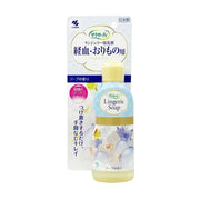 小林制药内裤清洗液120ml瓶装，带有日文包装背板，展示产品外观及淡黄色瓶盖。
