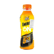 康师傅能量冰红茶420ml瓶装正面图，黄色瓶身印有ENERGY ON字样及超级能量配方标识。