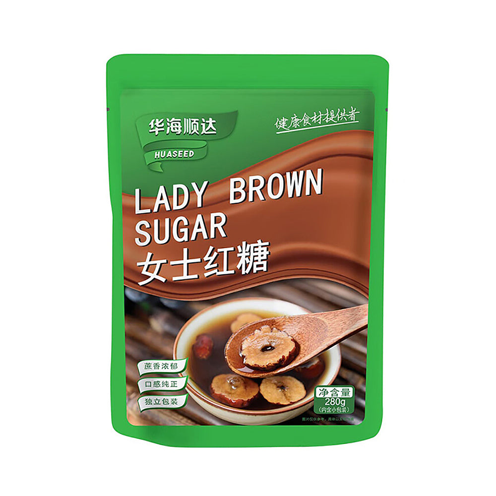 华海顺达女士红糖独立小包装，适合生理期温和冲饮的袋装红糖产品图
