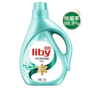 立白天然茶籽除菌洗衣液 1kg 瓶装正面图，白色瓶身配绿色标签