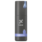 Liese 1Day Hair Monster 临时染发喷雾蓝色款瓶身特写，黑色瓶身配紫色标签