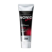 狮王 NONIO 柠姜薄荷味牙膏正面图，黑色与银色包装，标注有 SPICY MINT 字样。