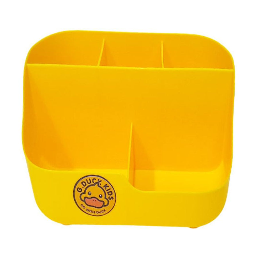 小黄鸭 805 多用收纳盒，黄色开放式多格设计，正面印有 G.DUCK KIDS 品牌标志。