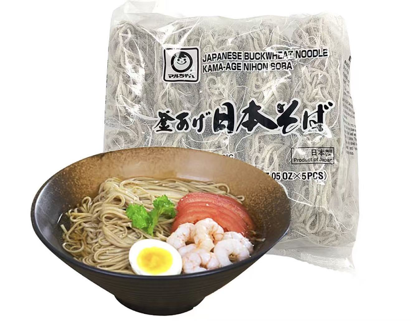 Maruchan 日式釜扬荞麦面五连包冷冻熟面包装正面图