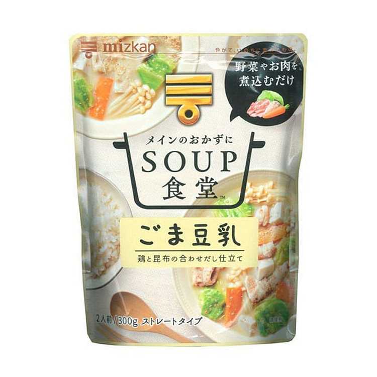 Mizkan 芝麻豆乳火锅汤底 300g 包装正面，展示日式居酒屋风味两人份免兑水汤料
