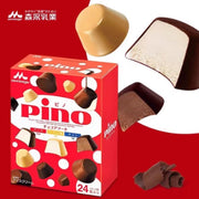 森永 Pino 经典款巧克力冰淇淋，黑巧外壳包裹香草流心，独立小颗装