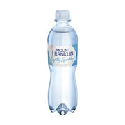 Mount Franklin 澳洲纯净气泡水 1.25L 瓶装正面图，白色瓶盖，蓝色标签印有 Lightly Sparkling 字样。