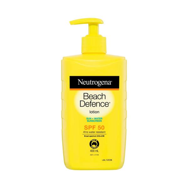 Neutrogena 露得清海滩防晒乳 SPF50 400ml 泵头瓶正面展示