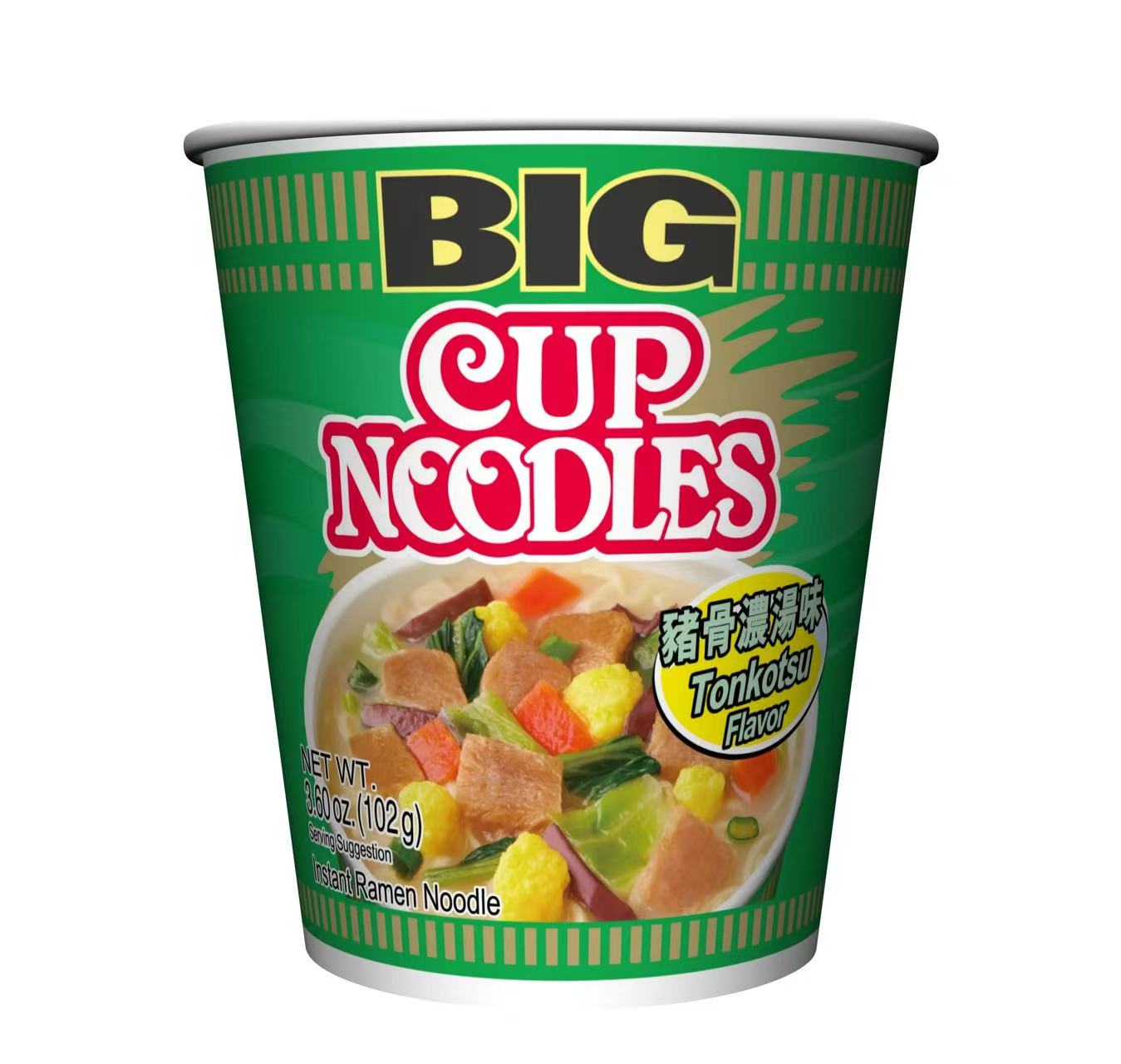日清合味道 BIG 大杯装猪骨浓汤风味杯面正面包装图
