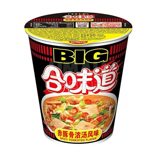 日清合味道 BIG 大杯装赤豚骨浓汤风味杯面正面包装图