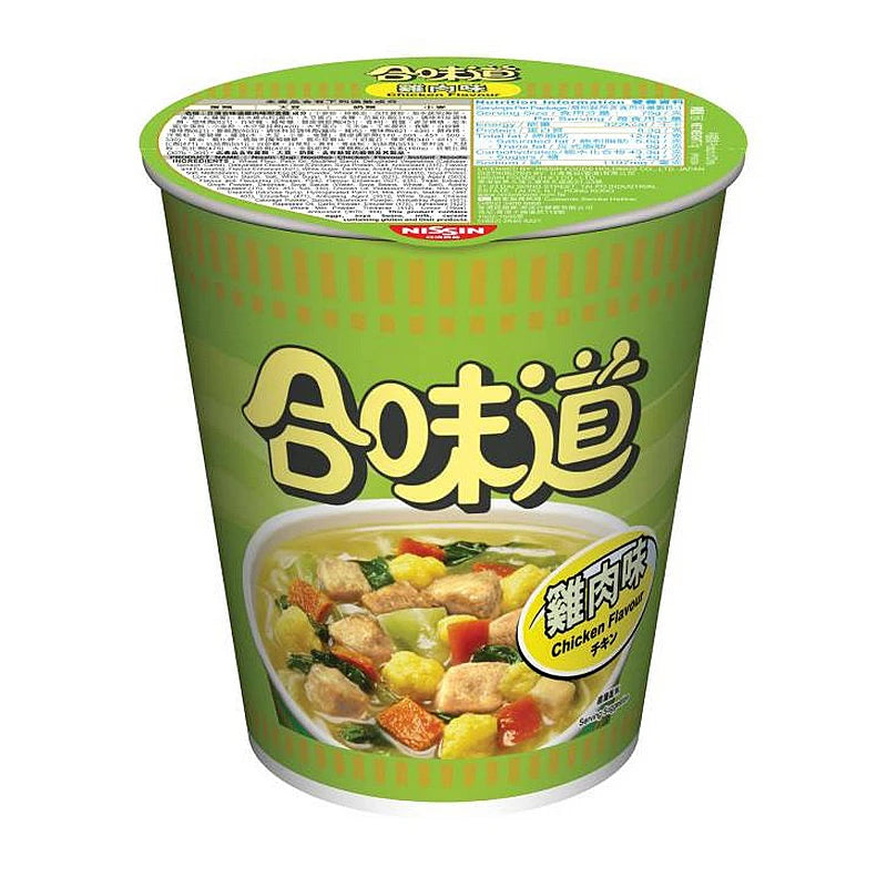 日清合味道鸡蓉口味杯面单杯特写