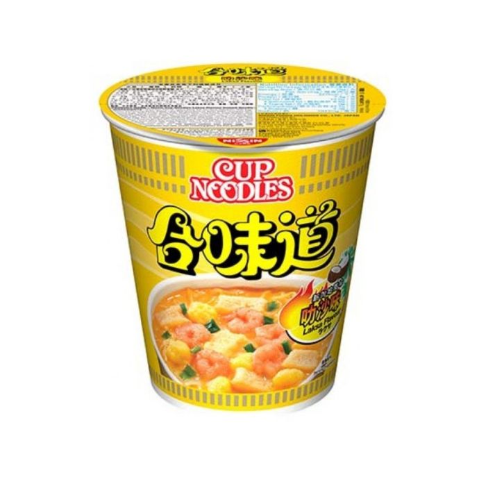 日清合味道叻沙口味杯面单杯特写