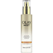 OLAY 活力保湿精华喷雾瓶身正面图，白色瓶身搭配品牌标识