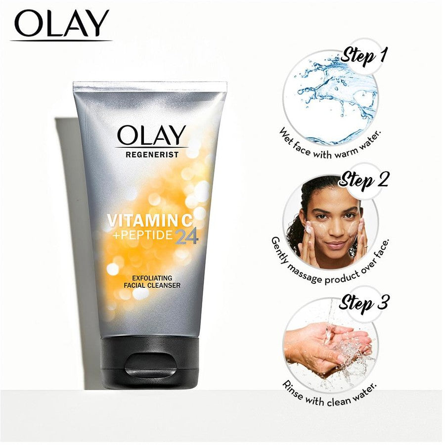 Olay 洁面乳补充展示图，呈现产品细节与质地