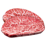 OP 澳洲原切雪花牛排包装正面，410g 谷饲牛肉，纹理清晰可见