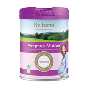 Oz Farm 孕妇营养奶粉 800g 罐装正面，紫色罐盖，包装印有孕妇形象及叶酸、DHA、益生菌等营养成分标识。