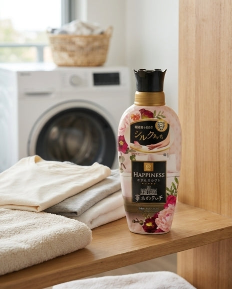 日本宝洁花果香柔顺剂侧面细节图，展示产品说明文字