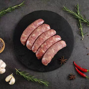 富味香澳洲猪肉香肠默认包装图，展示 500g 冷冻生肉制品外观