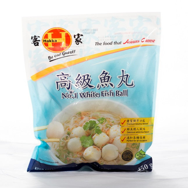 高级鱼丸堆叠展示，色泽纯白细腻，适合煮面或关东煮
