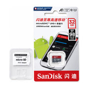 PS Vita 存储扩展套装，包含 32GB 闪迪至尊高速 TF 卡原包装及一个白色 SD2VITA Pro 第 5 代卡套。