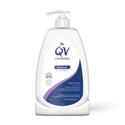 QV Ceramides 洁面沐浴露 1kg 白色泵头瓶正面图，标签显示含神经酰胺、甘油和烟酰胺。