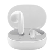 Redmi Buds 4 青春版白色无线蓝牙耳机，充电盒开启状态，展示耳机本体。