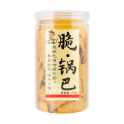 无名小卒脆锅巴原味罐装正面图，展示黄色包装与谷物零食细节