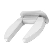 白色简约橡胶门阻，采用U型防滑设计，展示其光滑质感与结构细节。