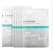 润百颜水光亮透面膜 5 片装正面包装图，展示品牌标识与产品规格