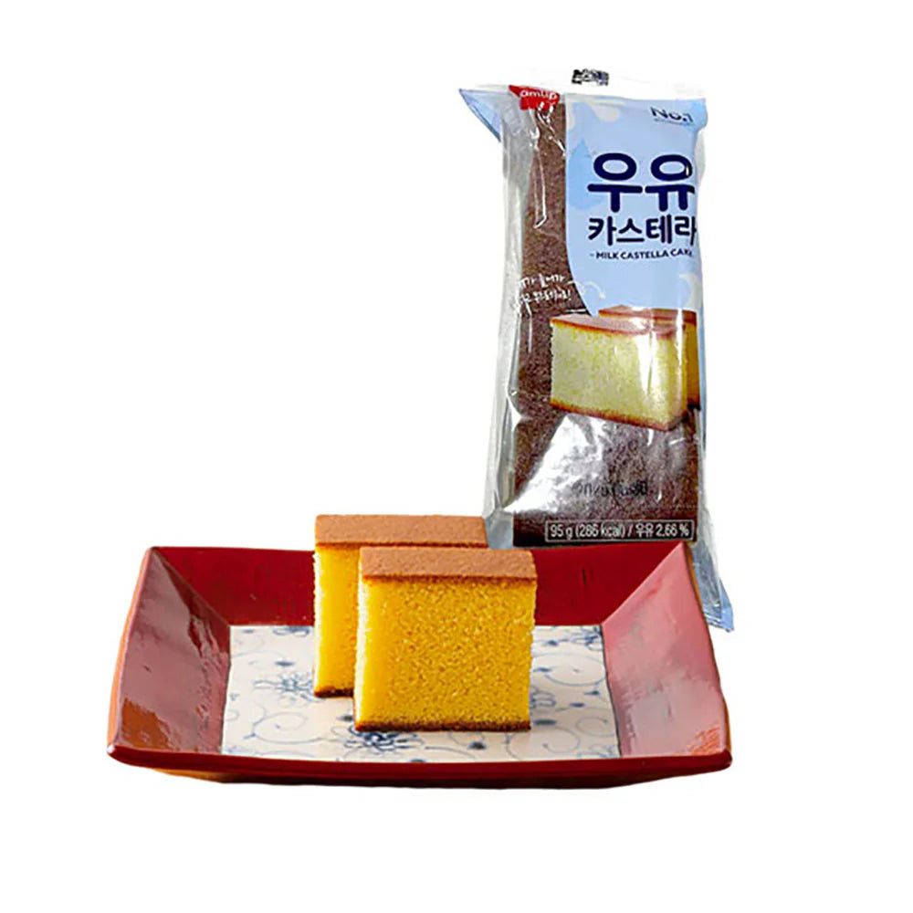 Samlip 长崎蛋糕独立包装背面，展示营养成分表与产品信息细节