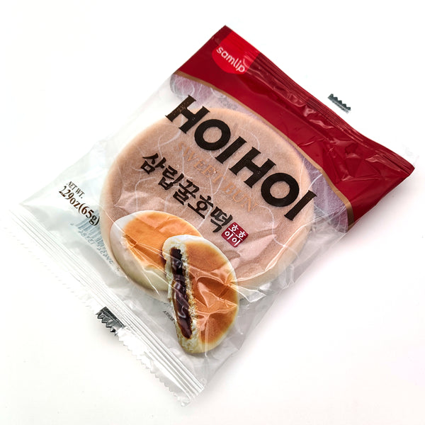 Samlip HOI HOI 蜂蜜糖馅甜饼侧面或细节图，展示面包质地与包装信息