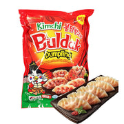 三养泡菜味火鸡面水饺包装正面，展示绿色系设计与泡菜口味标识