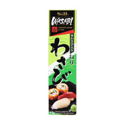 S&B 日本芥末膏 43g 包装正面图，展示品牌 Logo、Wasabi 字样及寿司刺身配图