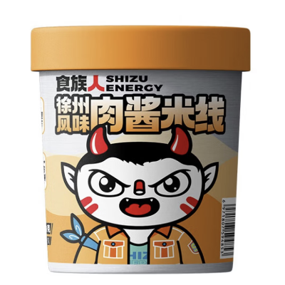 食族人肉酱米粉碗装速食包装展示