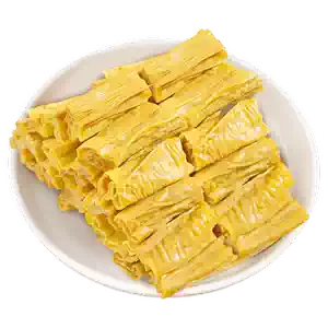 石屏腐竹段标准包装，切段设计方便直接下锅涮火锅或凉拌。