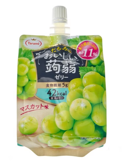 日本静冈鲜果吸吸冻晴王葡萄味包装，高端鲜果果冻零食