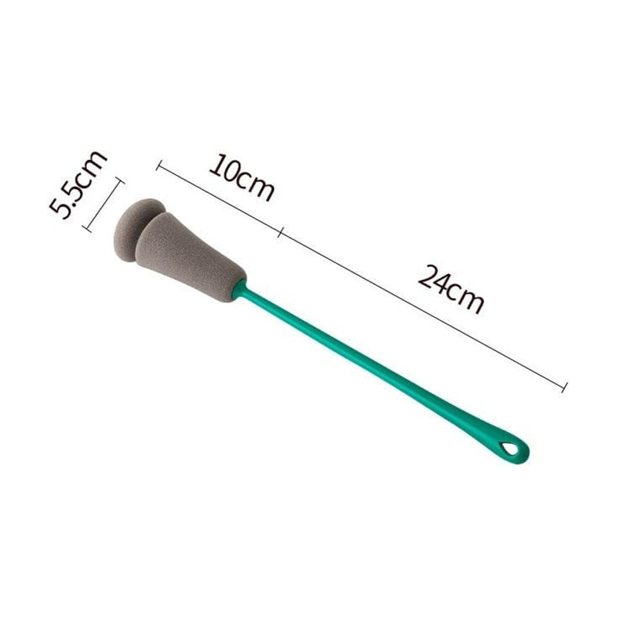 长柄杯刷的尺寸标注图，显示刷头长度为10cm，宽度为5.5cm，手柄长度为24cm。
