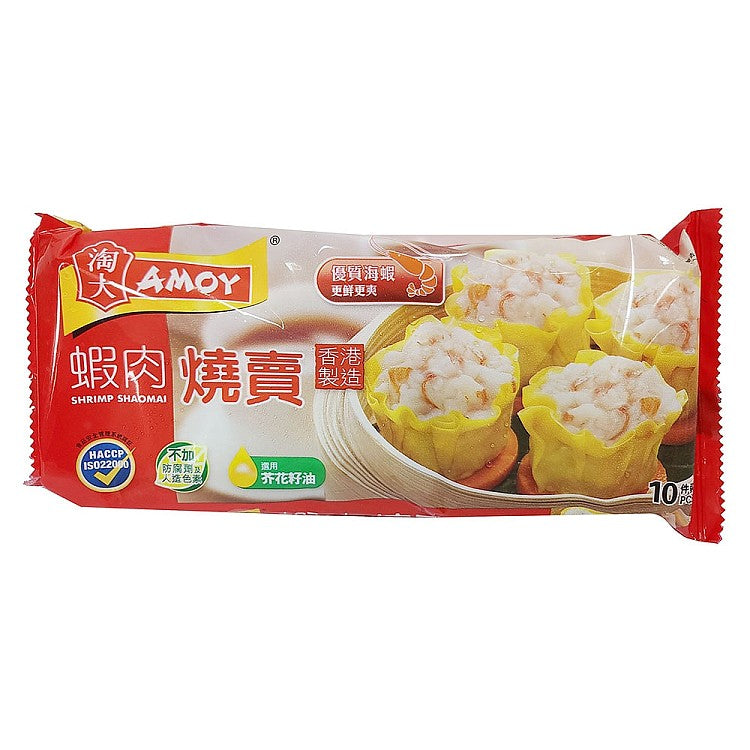 淘大虾肉烧卖冷冻包装正面图，显示品牌标志、产品名称及 120g 规格信息