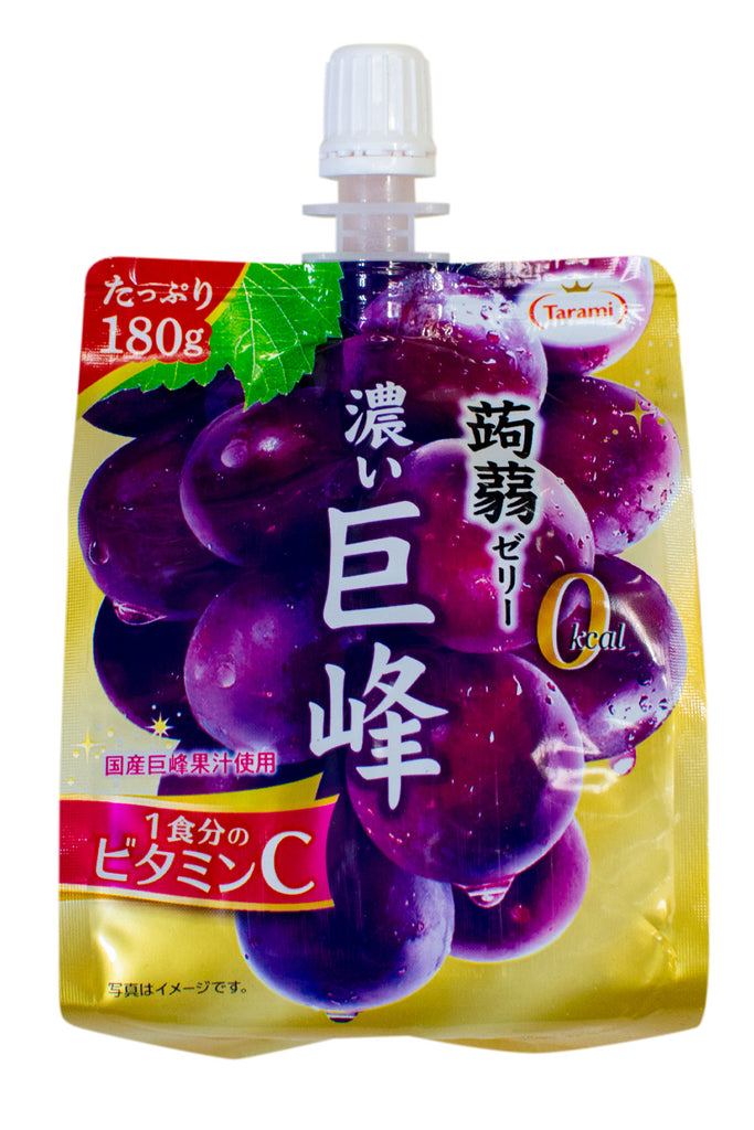 Tarami 巨峰葡萄味蒟蒻果冻吸吸袋包装正面展示