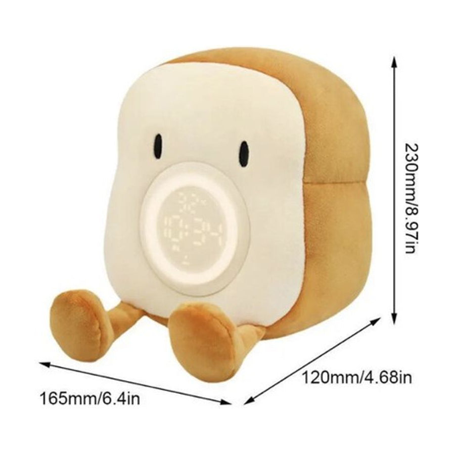 吐司闹钟的尺寸标注图，显示高度为230mm，宽度为165mm，厚度为120mm。