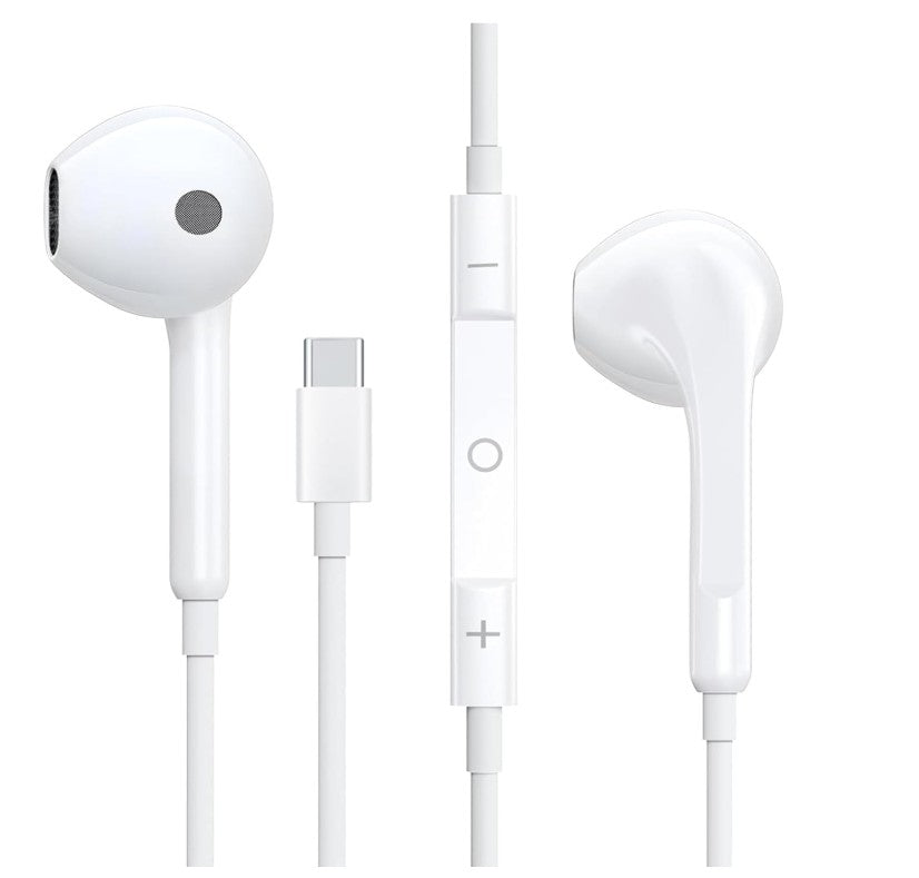 Type-C 有线入耳式耳机 支持线控通话 白色
