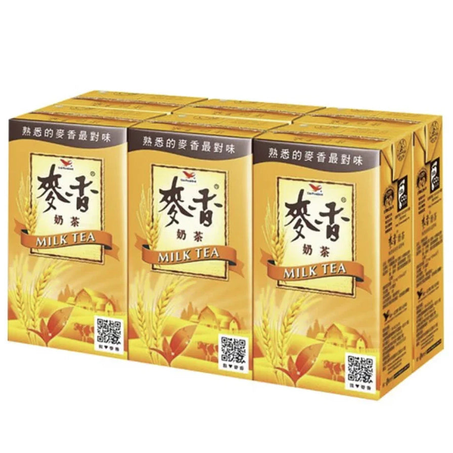 统一麦香奶茶300ml利乐包装六盒组展示