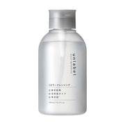 Unlabel 植物高保湿卸妆水 500ml 正面产品图，透明磨砂瓶身配按压泵头，白色背景。