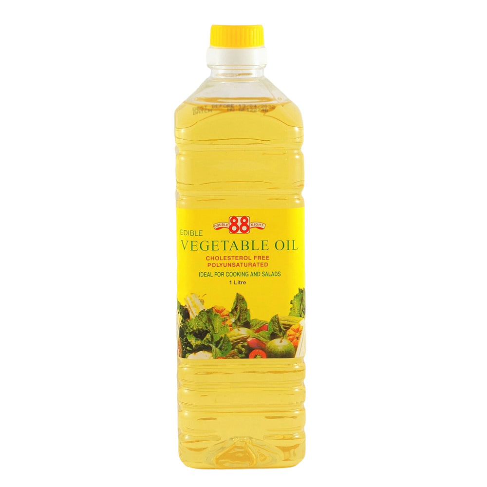 88Brand 植物油 1L 瓶身正面，适合独居或小厨房日常炒菜使用